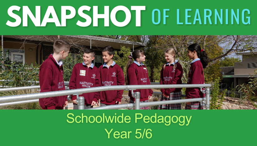 SNAPSHOT OF LEARNING – Schoolwide Pedagogy Year 5/6