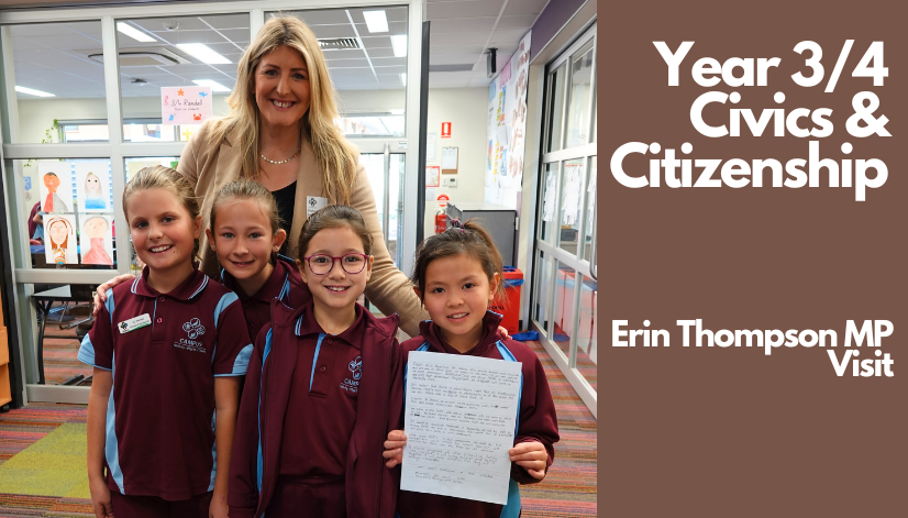 Year 3/4 Civics & Citizenship – Erin Thompson MP Visit